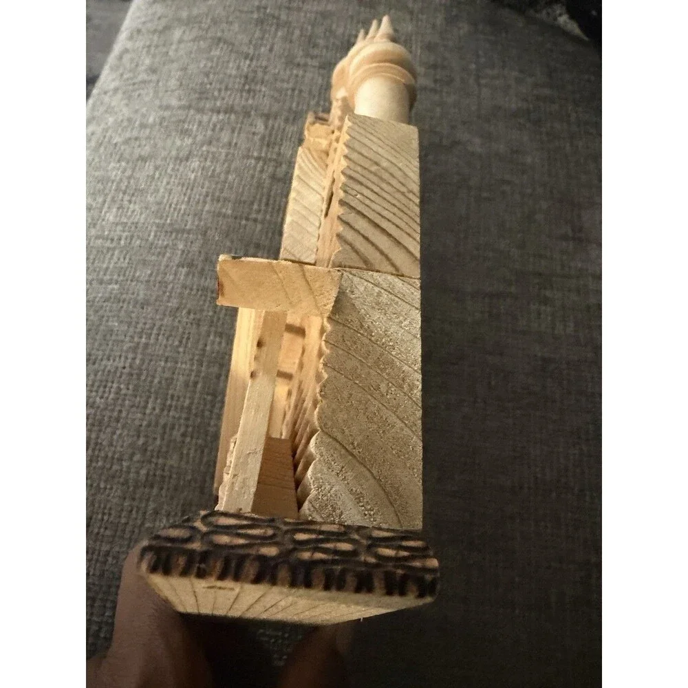 Vintage Soviet Russian Kizhi Wooden Church Model Folk Art Souvenir USSR 10”